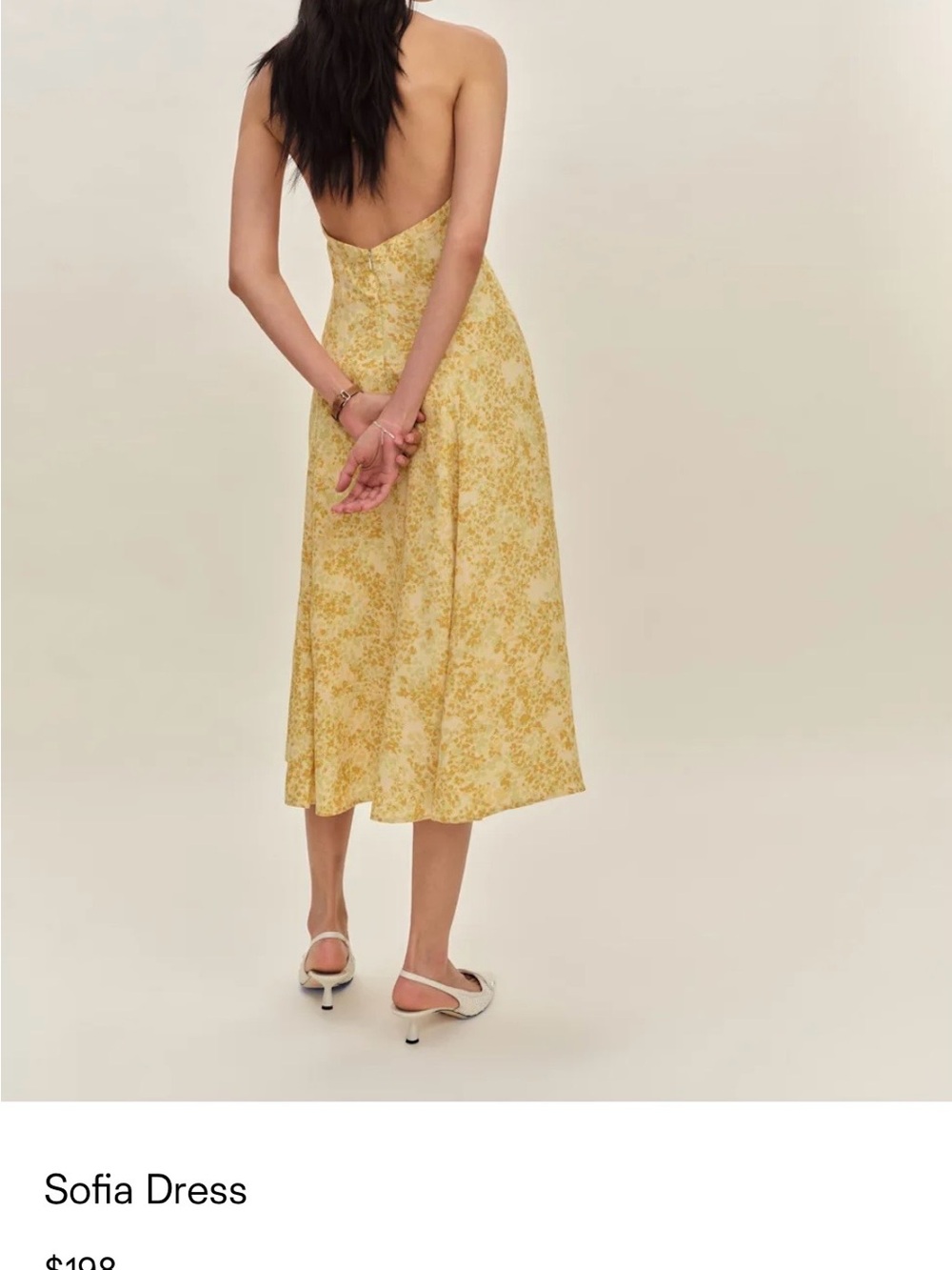 Reformation Yellow Halter Floral Midi Dress - Picture 13 of 13